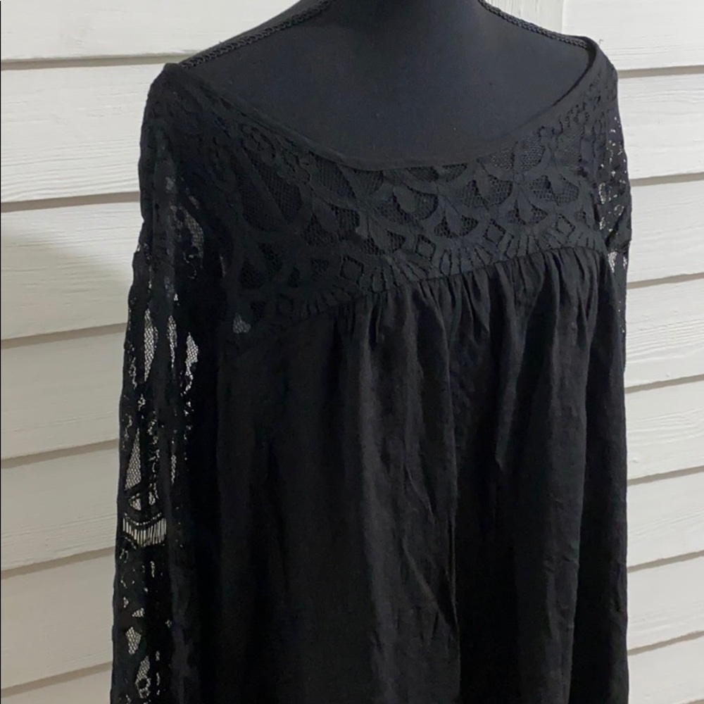 Cute Black Lace Top